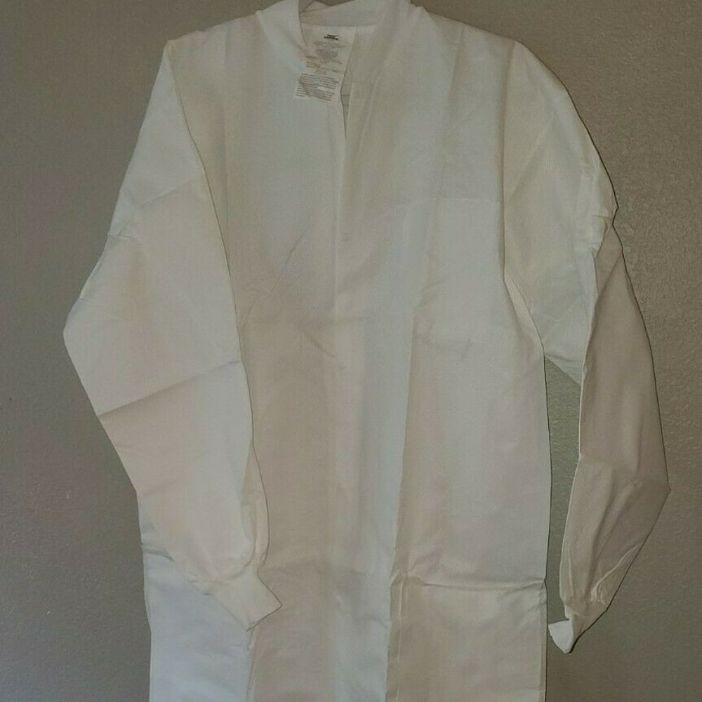 Condor Disposable Lab Coat Medical Dental White Size XL Elastic Cuffs 6ZCJ9 PPE